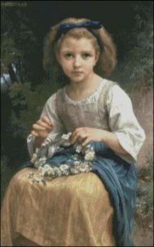 (image for) Girl making a Wreath - Large