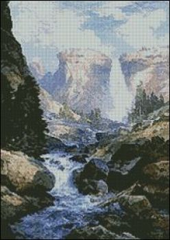 (image for) Waterfall in Yosemite - Medium Large